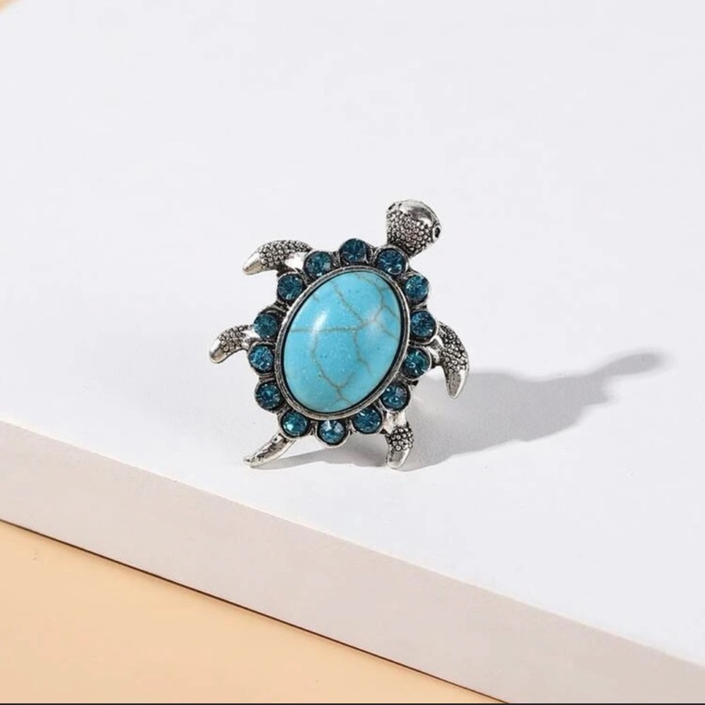 ❤️Turquoise Turtle Ring - Picture 4 of 5